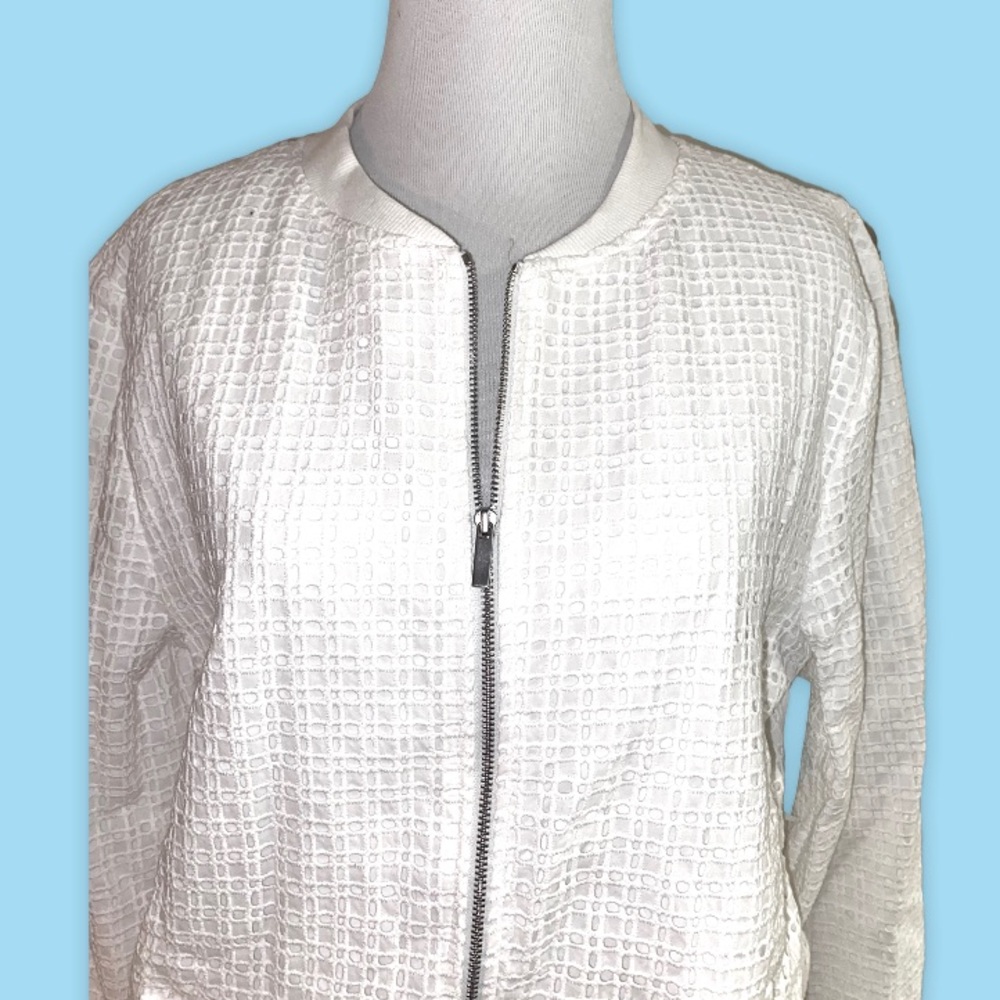 1. State jacket, NWT eyelet bomber jacket ‘at leisure’ in ‘cloud’ size large - Picture 7 of 8